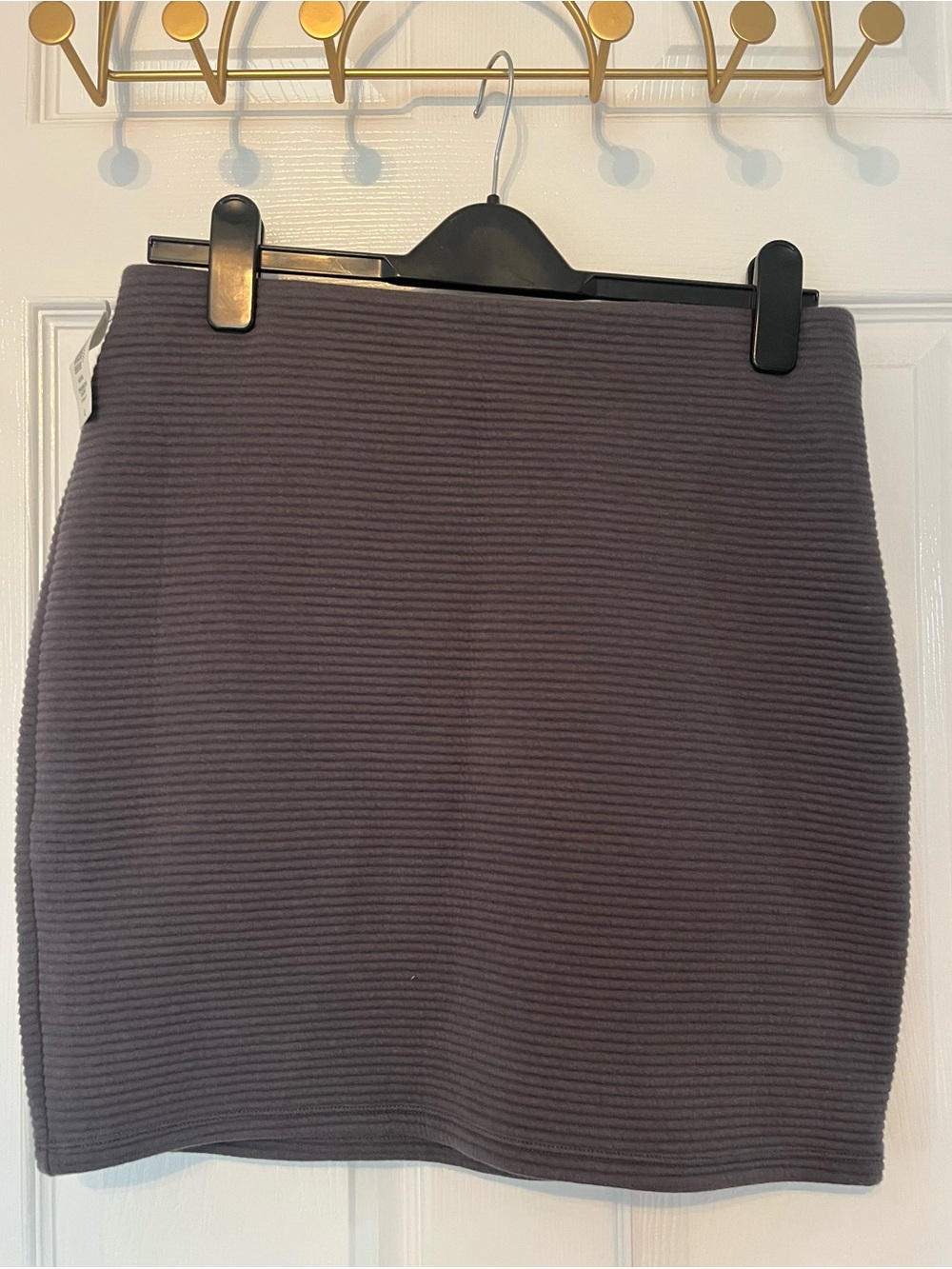 Wilfred Free Ribbed Mini Skirt Grey Size L NWT